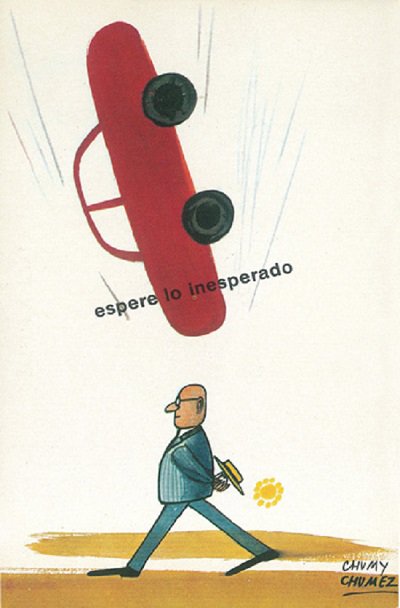 Campaña de la Jefatura Central de Tráfico, del dibujante Chumy Chúmez, 1963