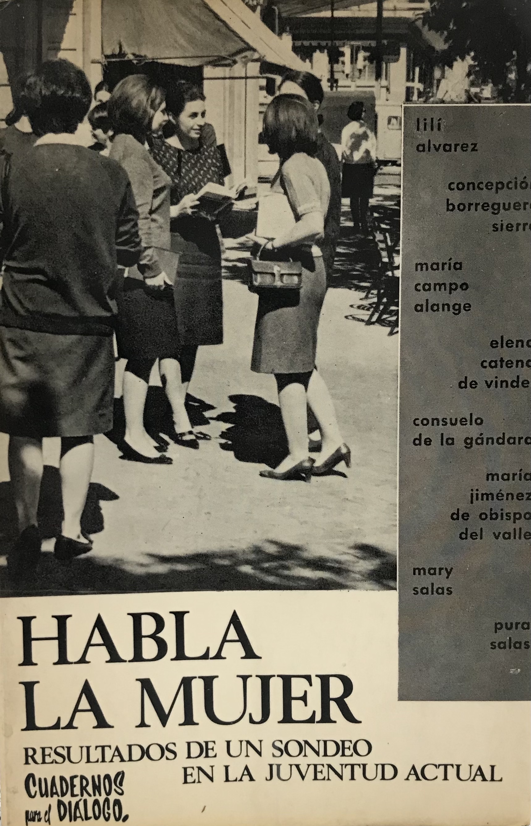 Portada de Habla la Mujer, Editorial Cuadernos para el Diálogo, 1967