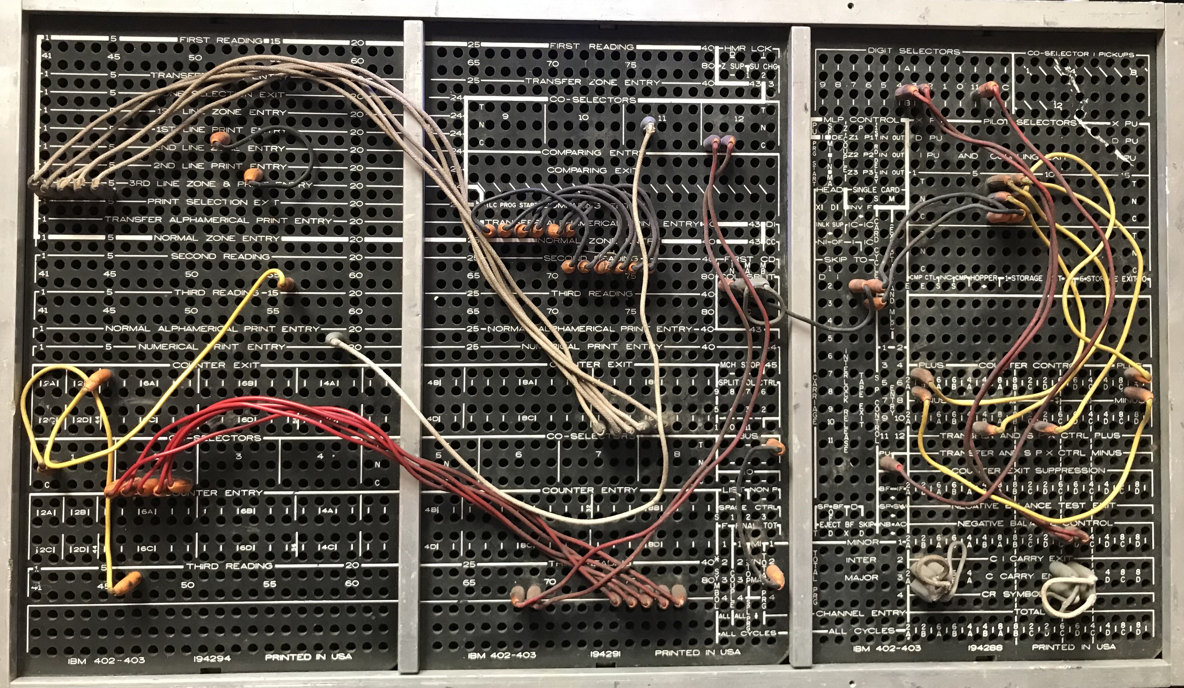 Panel de programación IBM 917