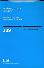 Portada Amigos y redes sociales. Elementos para una sociología de la amistad