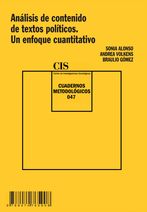 Portada Análisis de contenido de textos políticos. Un enfoque cuantitativo