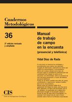 Portada Manual de trabajo de campo de la encuesta (presencial y telefónica)