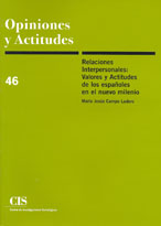 Portada Relaciones interpersonales: Valores y actitudes de los españoles en el nuevo milenio