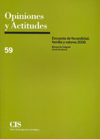 Portada Encuesta de fecundidad, familia y valores 2006