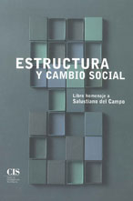 Portada Estructura y cambio social. Libro homenaje a Salustiano del Campo