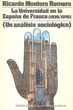Portada La Universidad en la España de Franco (1939-1970). (Un Análisis Sociológico)