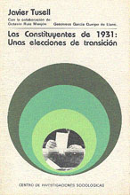 Portada Las Constituyentes de 1931: Unas Elecciones de Transición
