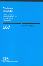 Portada Naciones divididas. Clase, política y nacionalismo en el País Vasco y Cataluña