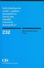 Portada Individualización social y cambios demográficos: ¿hacia una segunda transición demográfica?