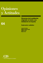 Portada Discursos de la población migrante en torno a su instalación en España: exploración cualitativa
