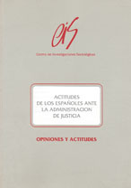Portada Opiniones y actitudes de los españoles ante la Administración de Justicia