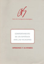 Portada Comportamiento de los españoles ante las vacaciones