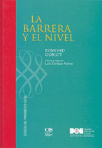 Portada La barrera y el nivel
