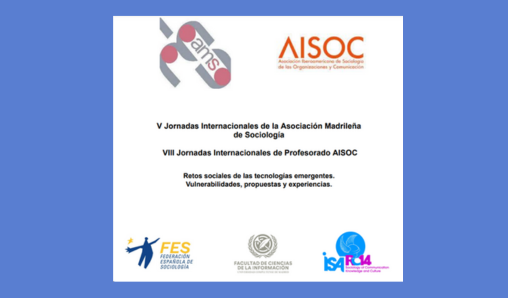 Cartel invitación 'V Jornadas Internacionales de la Asociación Madrileña de Sociología'