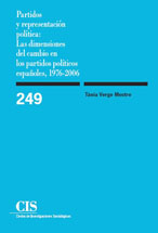 Partidos y representación política: Las dimensiones del cambio en los partidos políticos españoles, 1976-2006