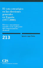 El voto estratégico en las elecciones generales en España (1977-2000). Efectos y mecanismos causales en la explicación del comportamiento electoral