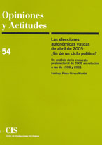 Las elecciones autonómicas vascas de abril de 2005: ¿fin de un ciclo político?. Un análisis de la encuesta postelectoral de 2005 en relación a las de 1998 y 2001